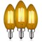 Luxrite B11 LED Yellow Light Bulbs 4.5W 40W Equivalent Colored Glass E12 Candelabra Base, 3PK LR21745-3PK - alternate 1